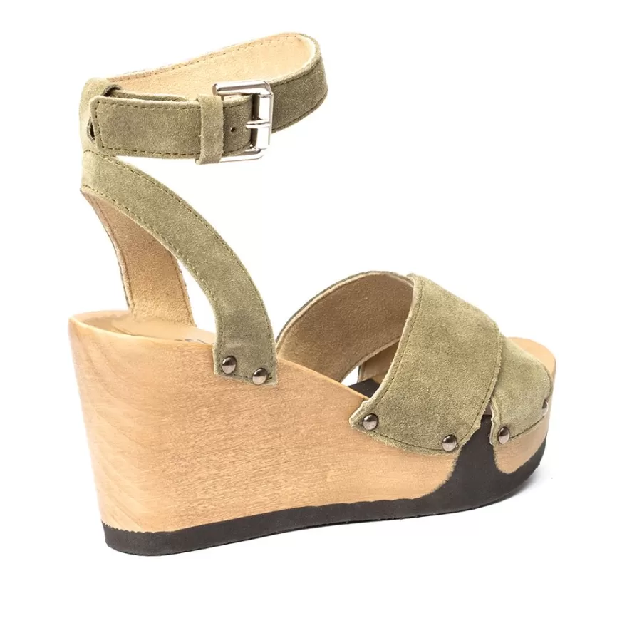 Sandals<SOFTCLIX Abbie Cashmere Khaki