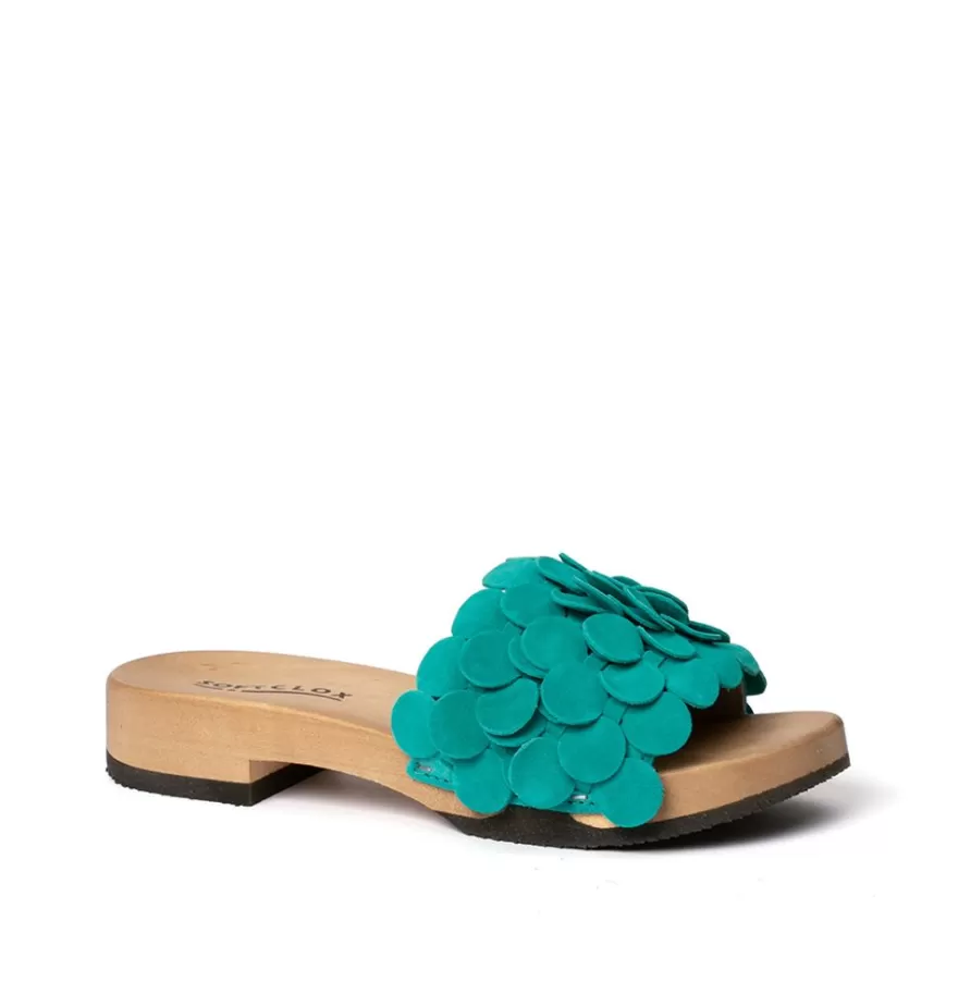 Mules<SOFTCLIX Bella Cashmere Turquoise (Hazelnut)