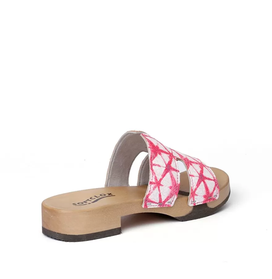 Mules<SOFTCLIX Blida Web Neonpink (Hazelnut)