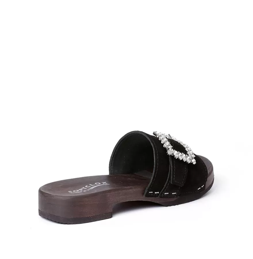 Mules<SOFTCLIX Blomma Cashmere Black (Dark)