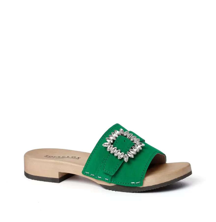 Mules<SOFTCLIX Blomma Cashmere Fashiongreen (Hazelnut)