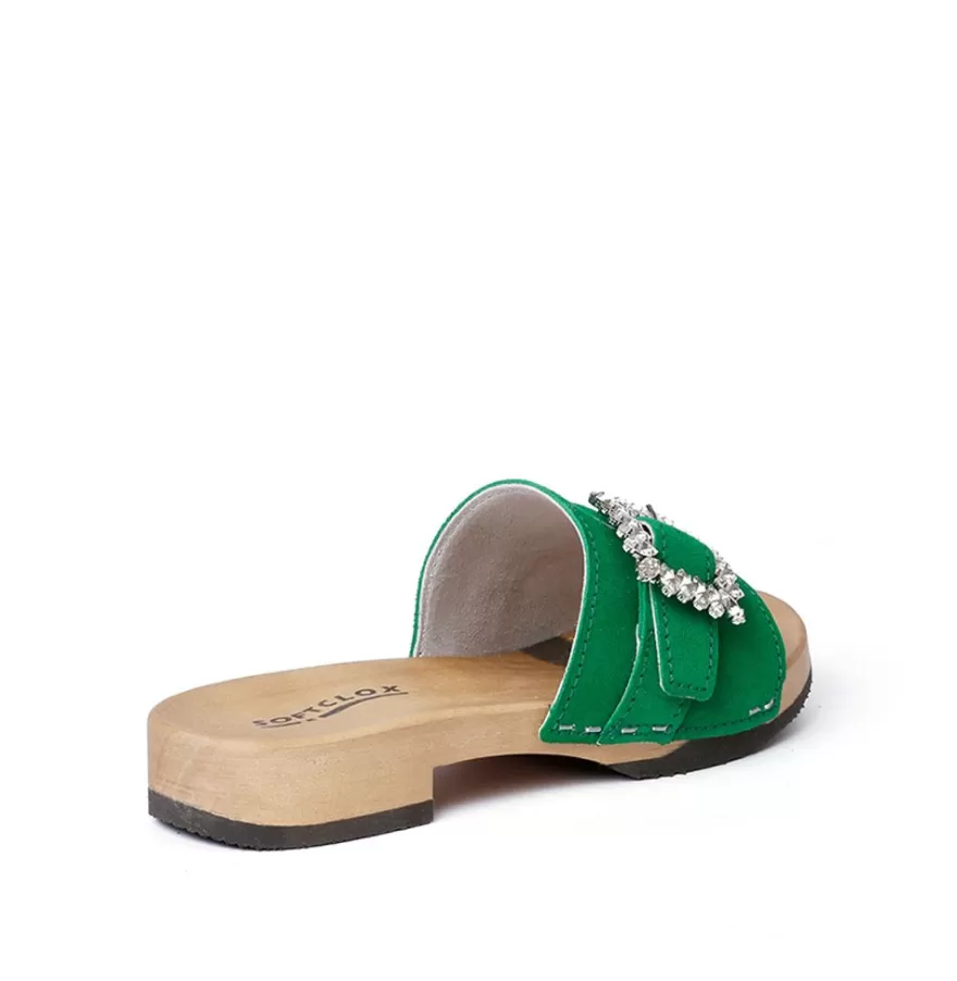 Mules<SOFTCLIX Blomma Cashmere Fashiongreen (Hazelnut)