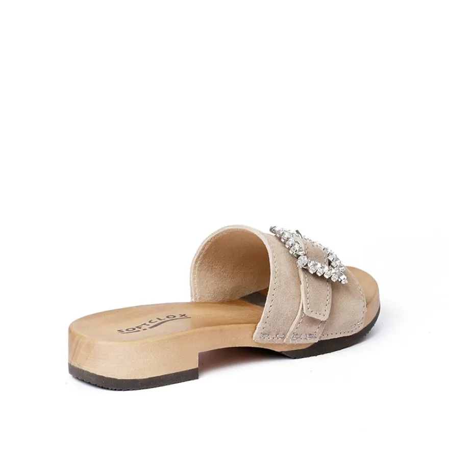 Mules<SOFTCLIX Blomma Cashmere Taupe (Hazelnut)