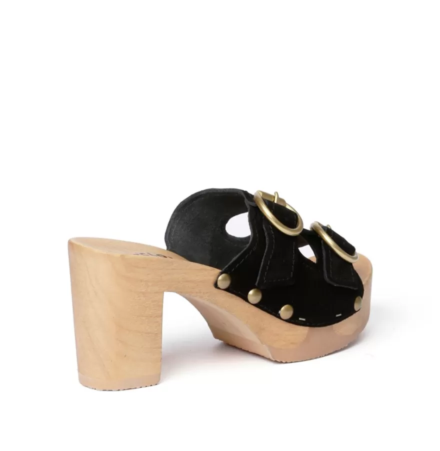 Mules<SOFTCLIX Evi Cashmere Black (Nature)