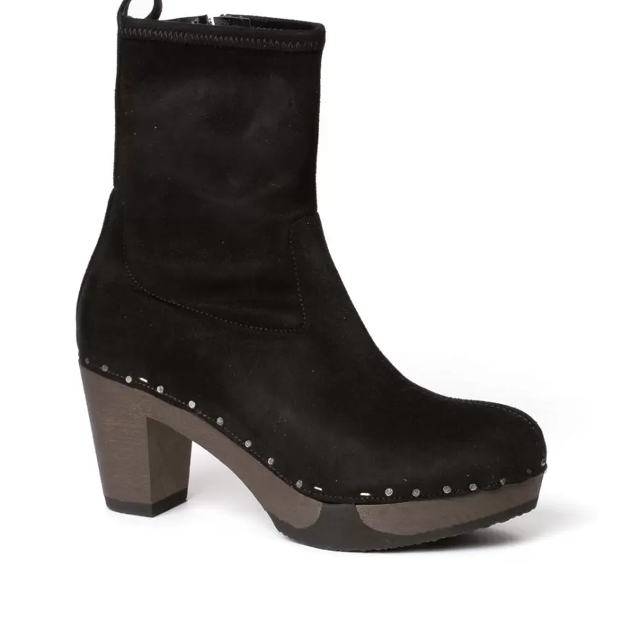 Booties<SOFTCLIX Fabia Vegan Velour Effect Black (Dark)