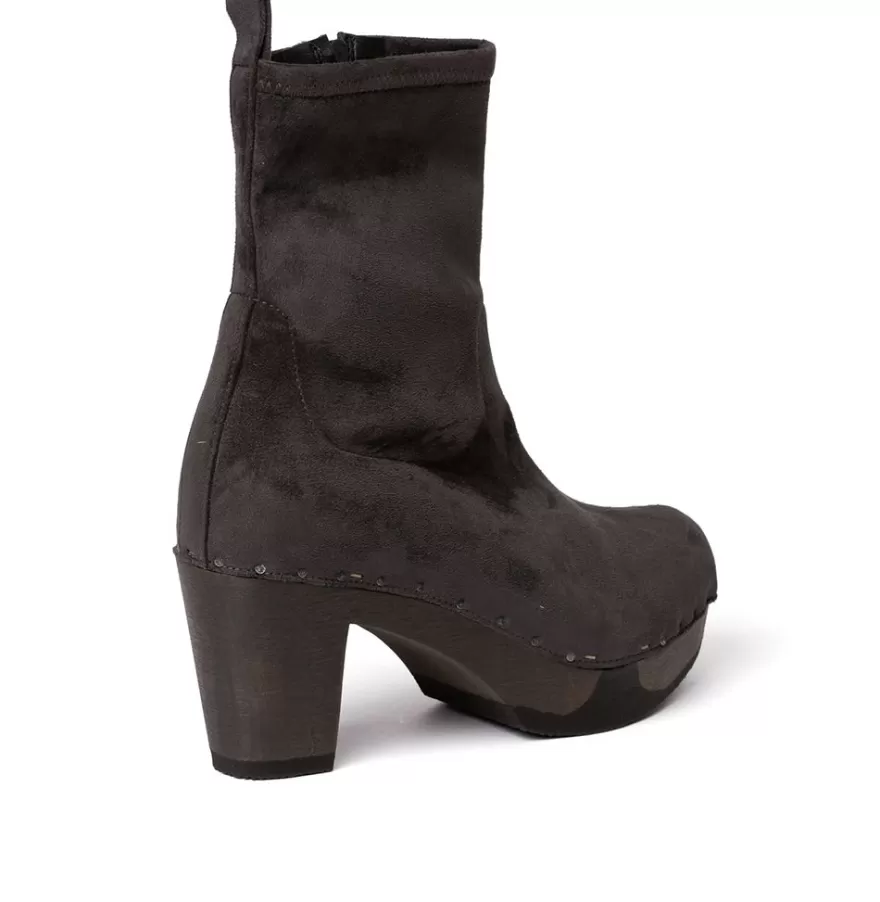 Booties<SOFTCLIX Fabia Vegan Velour Effect Grey (Dark)