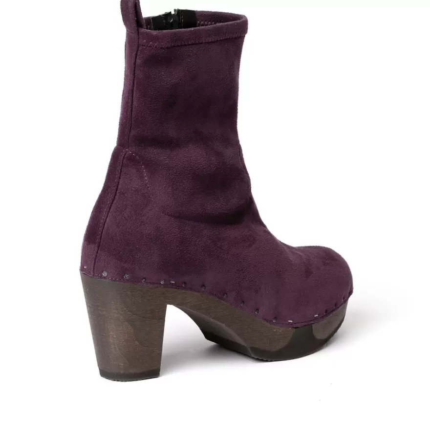 Booties<SOFTCLIX Fabia Vegan Velour Effect Viola (Dark)