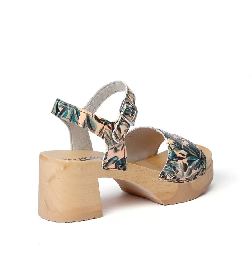 Sandals<SOFTCLIX Hanny Flower Green (Nature)