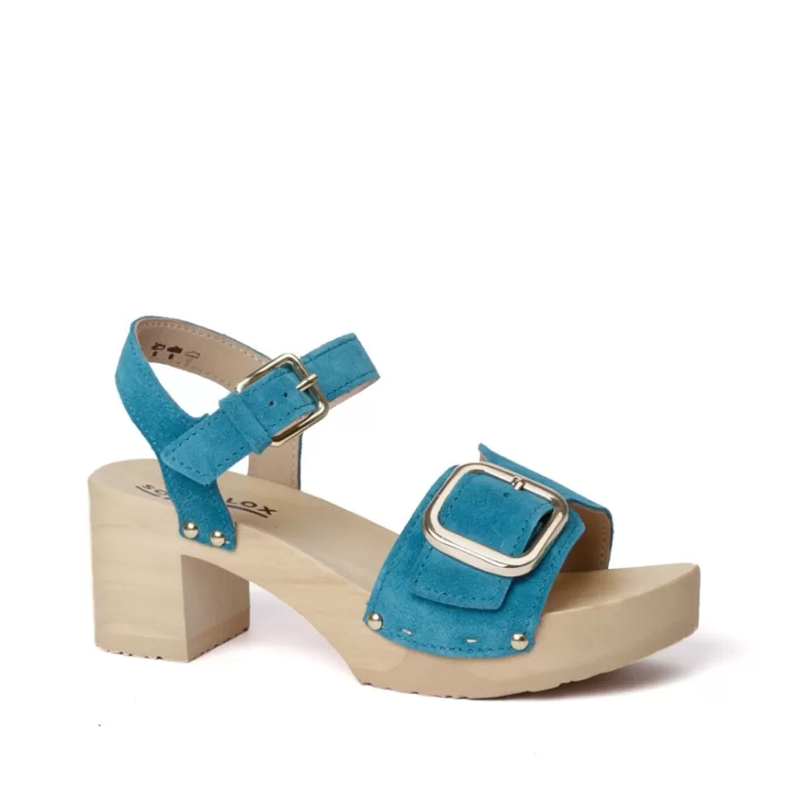 Sandals<SOFTCLIX Harriet Cashmere Pacificgreen (Nature)