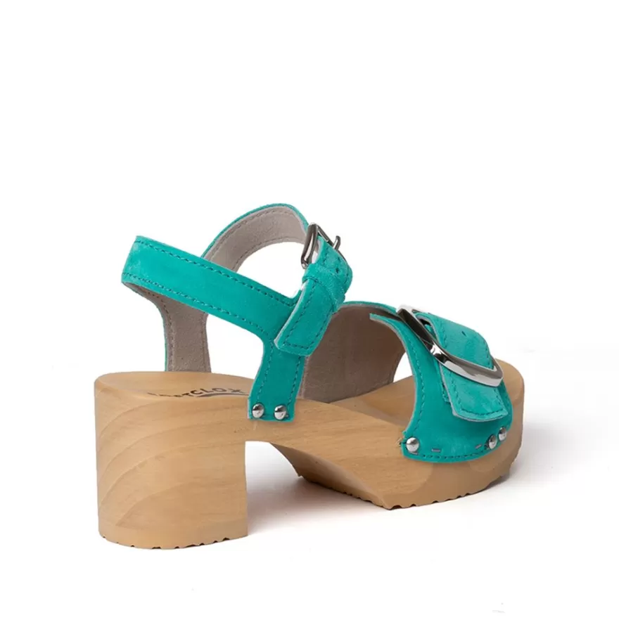 Sandals<SOFTCLIX Harriet Cashmere Turquoise (Nature)