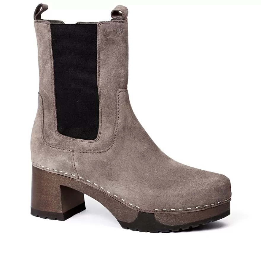 Booties<SOFTCLIX Helena Cashmere Graphite