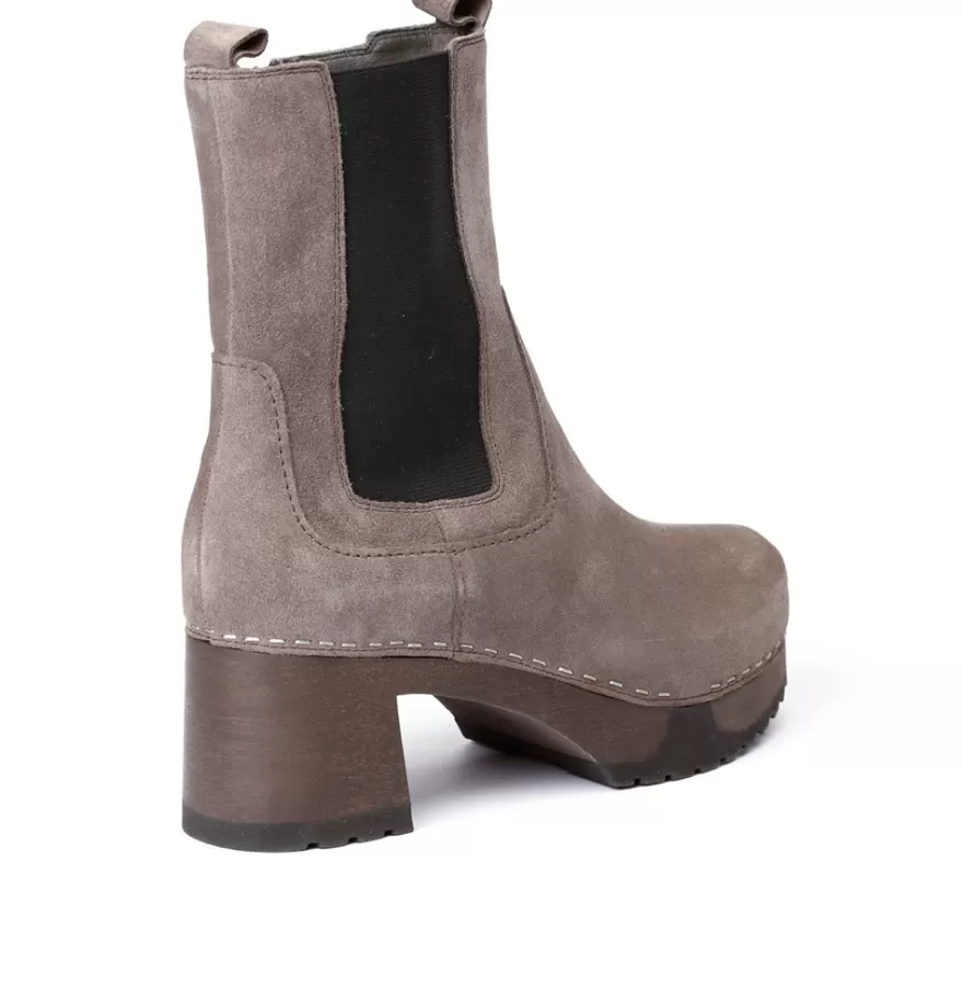 Booties<SOFTCLIX Helena Cashmere Graphite