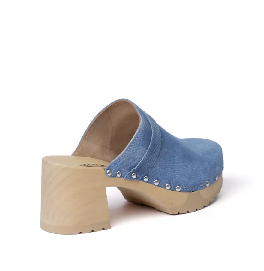 Clogs<SOFTCLIX Henja Jeanslook Blue (Nature)