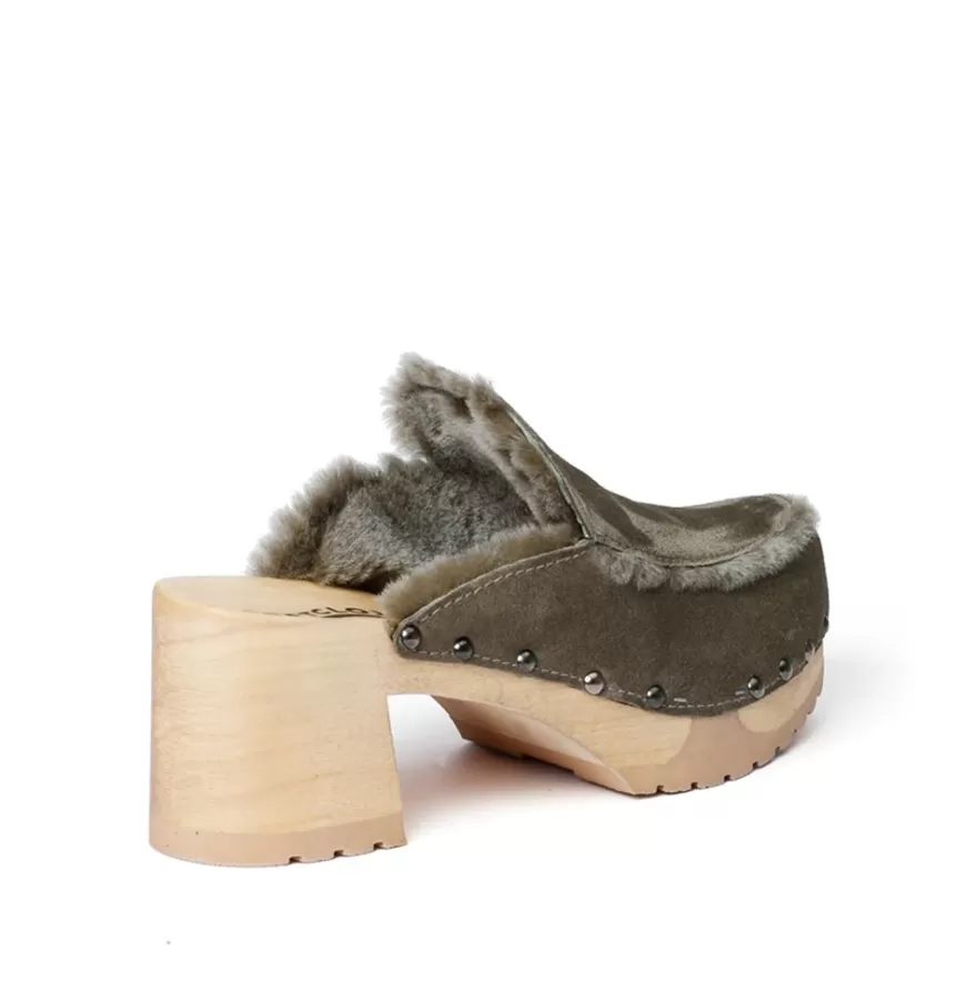 Clogs<SOFTCLIX Henni Cashmere/Ls Olive (Nature)