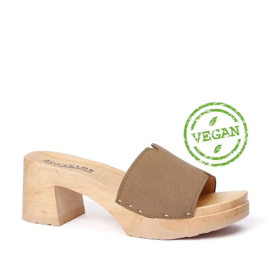 Mules<SOFTCLIX Henrietta Vegan-Suedes Tabacco (Nature)