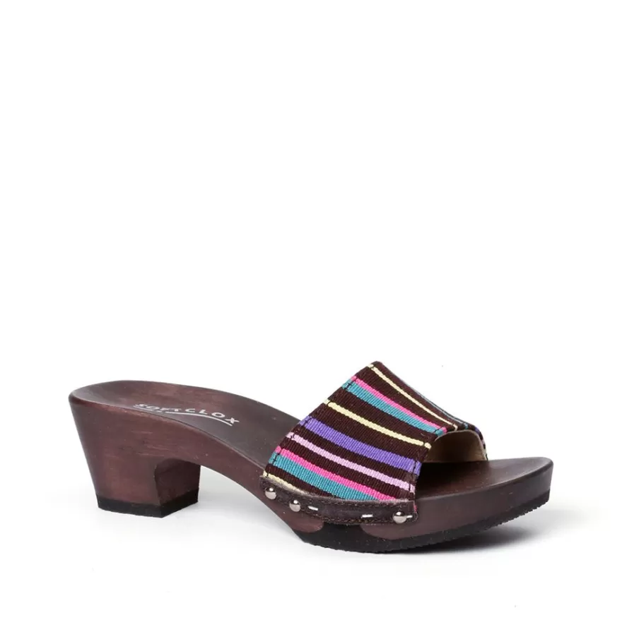 Mules<SOFTCLIX Kelly Maya Fabric Moro (Dark)