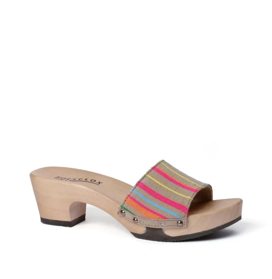 Mules<SOFTCLIX Kelly Maya Fabric Sand (Hazelnut)