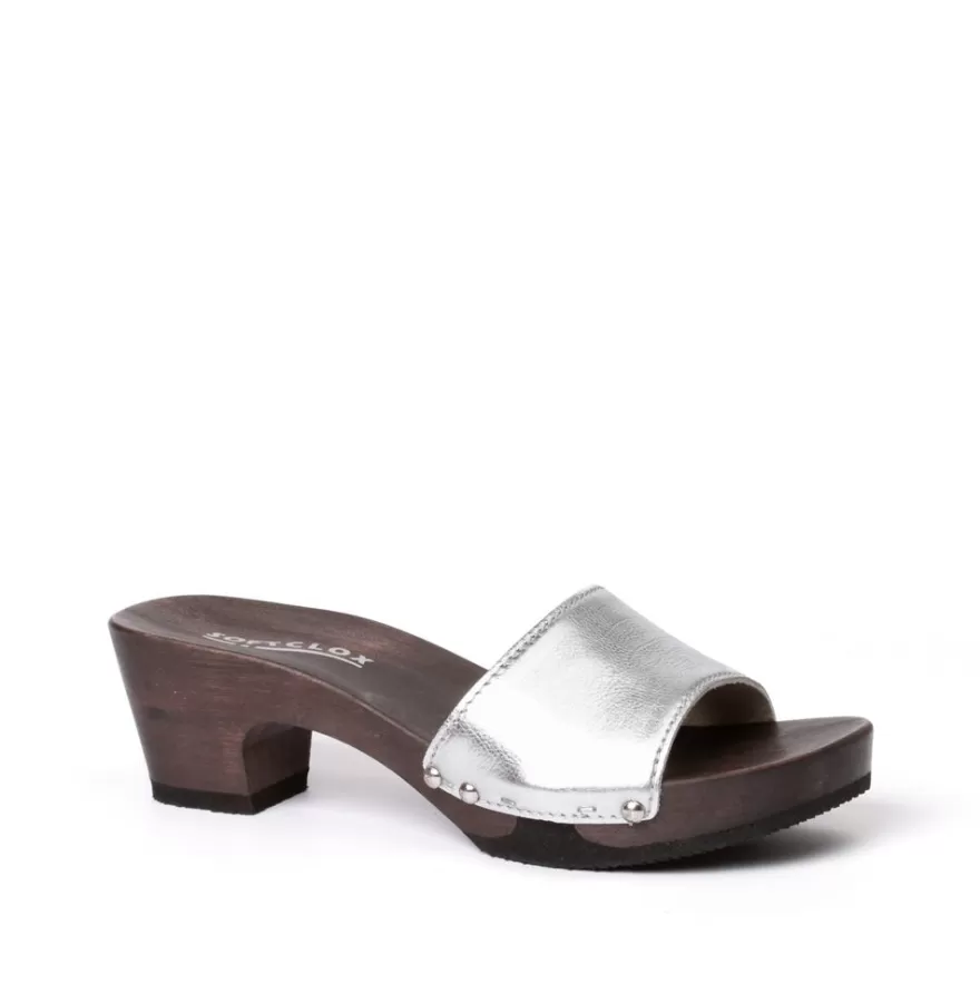 Mules<SOFTCLIX Kelly Perlato Silver (Dark)