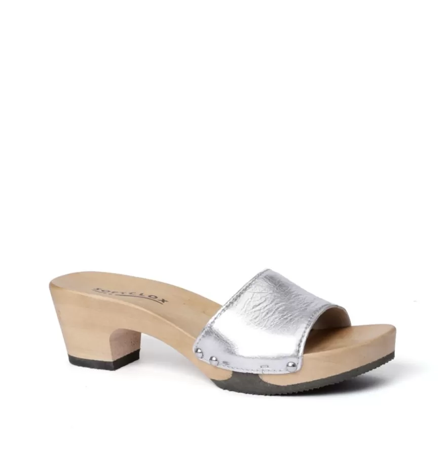 Mules<SOFTCLIX Kelly Perlato Silver (Hazelnut)