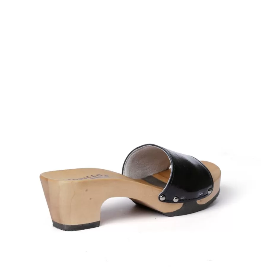 Mules<SOFTCLIX Kelly Silklacquer Black (Hazelnut)