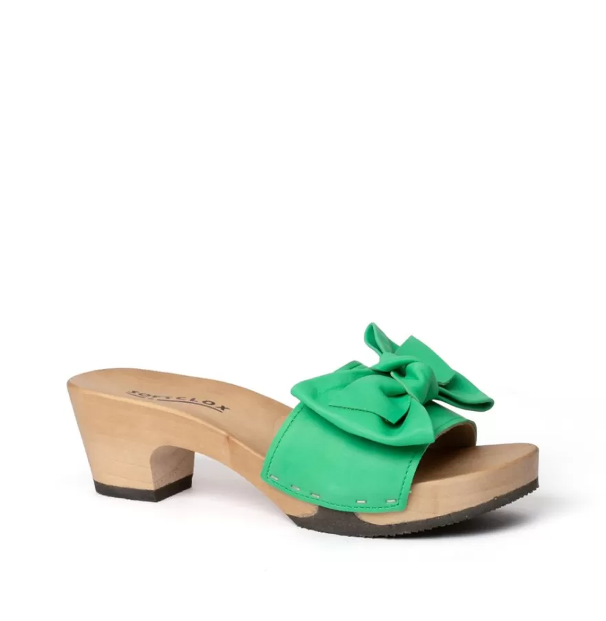 Mules<SOFTCLIX Klarissa Nappa Jade Green (Hazelnut)