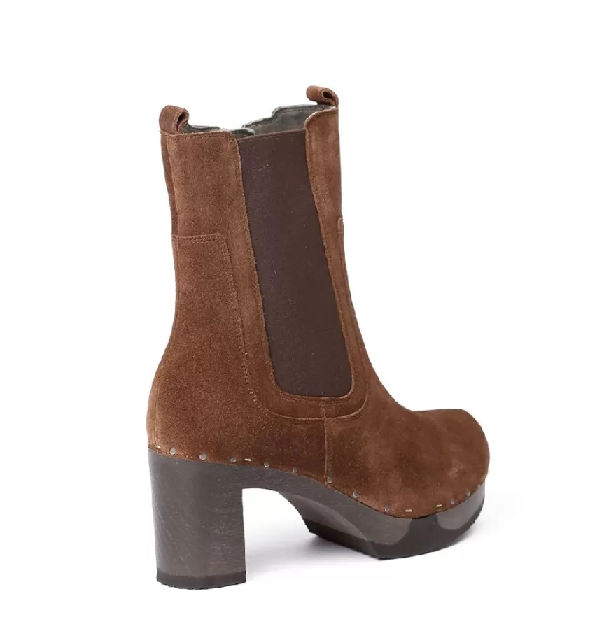 Booties<SOFTCLIX Laurentia Cashmere Brandy