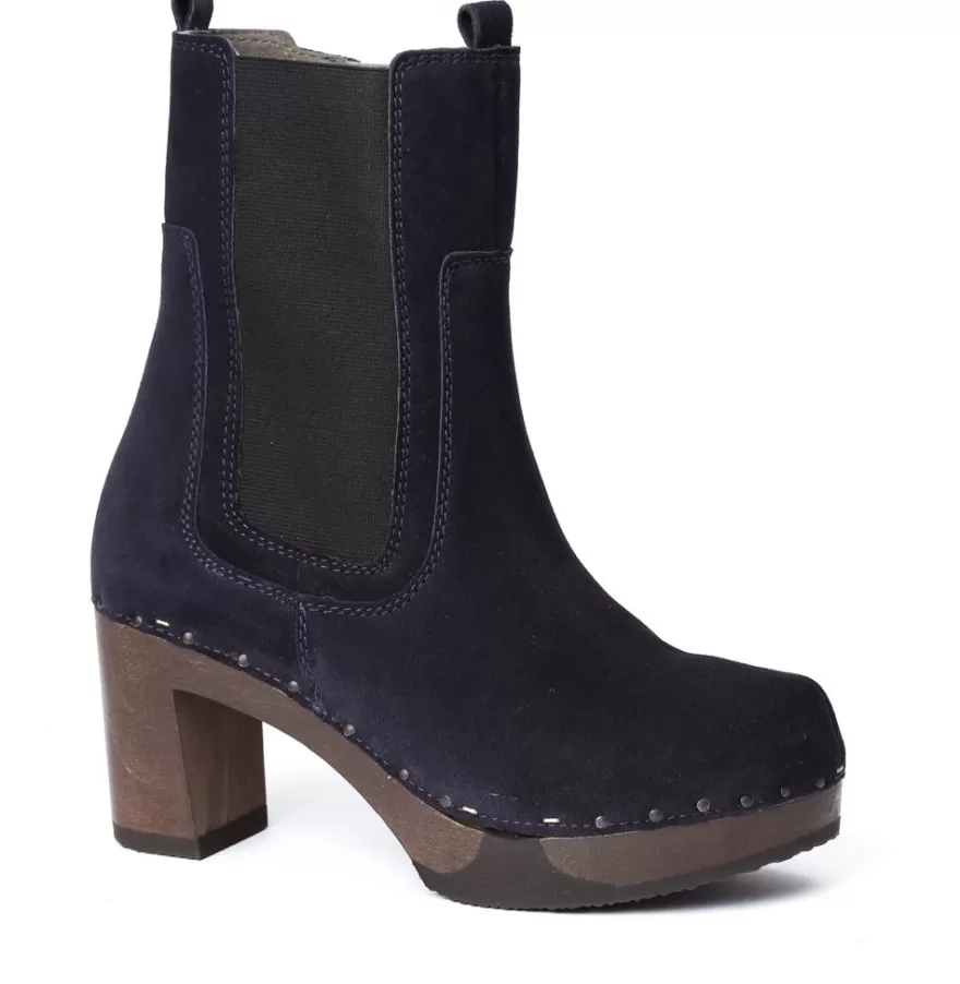 Booties<SOFTCLIX Laurentia Cashmere Dark Ocean