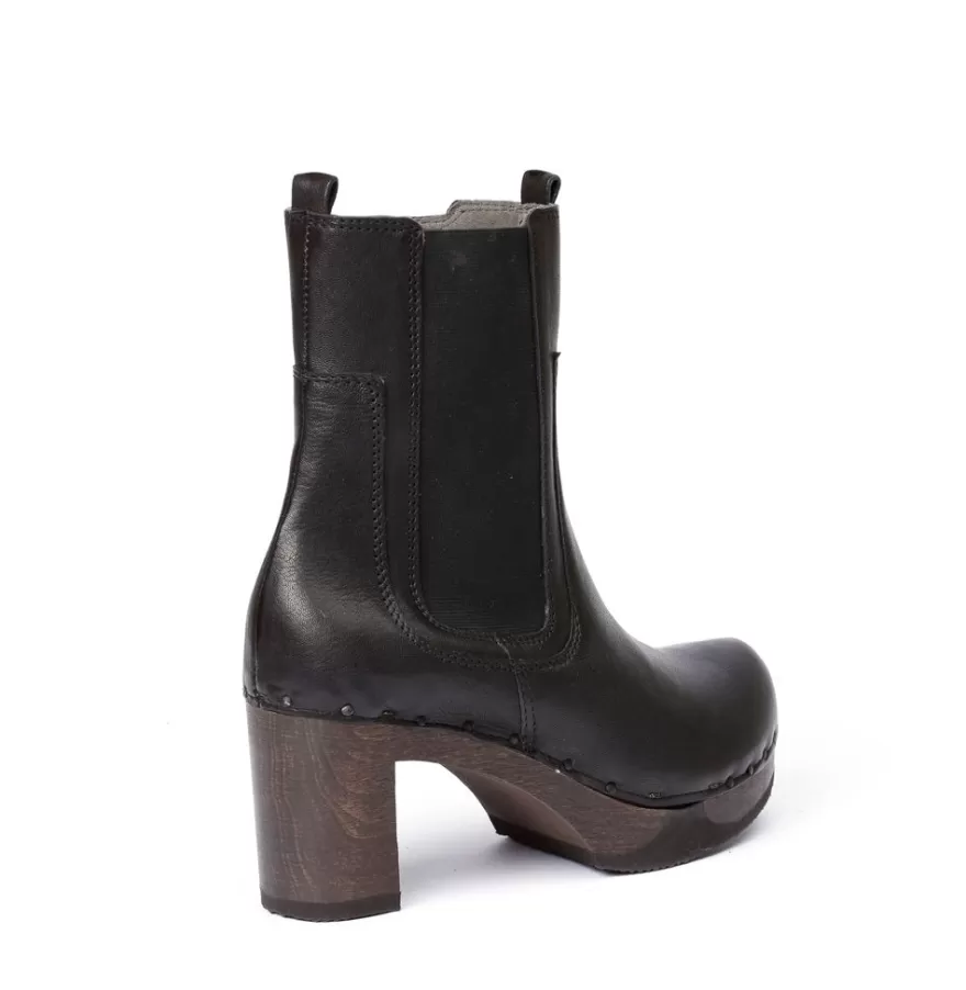 Booties<SOFTCLIX Laurentia Washed Nappa Black