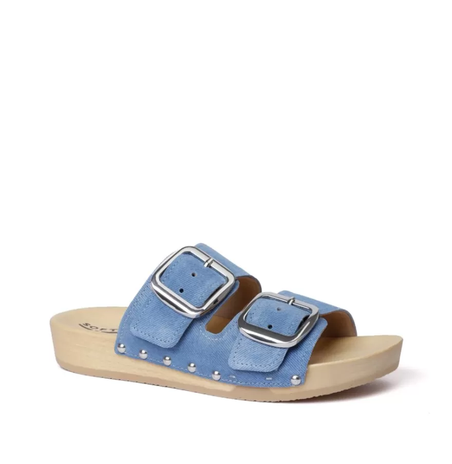 Mules<SOFTCLIX Lena Jeanslook Blue (Nature)