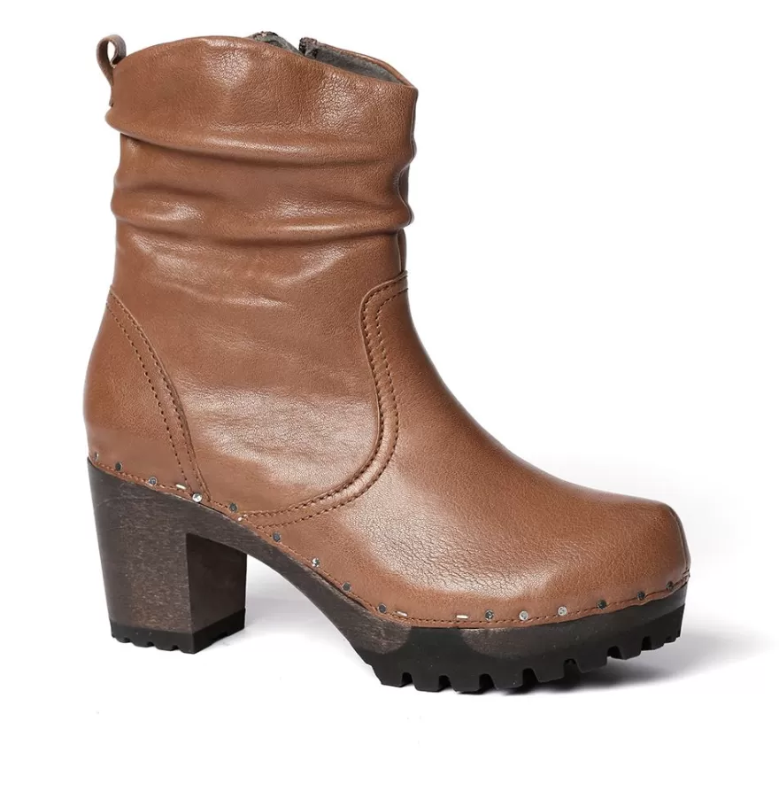 Booties<SOFTCLIX O-Bootie Washed Nappa Camel