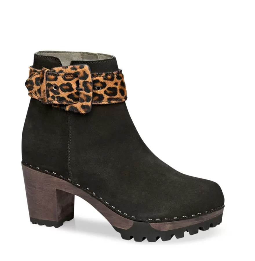 Booties<SOFTCLIX Oralie Cashmere/Animalprint Black/Leo