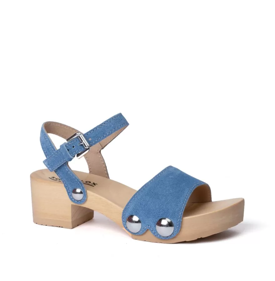 Sandals<SOFTCLIX Penny Jeanslook Blue (Nature)