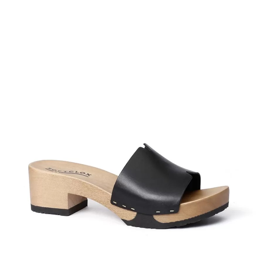 Mules<SOFTCLIX Pirella Softnappa Black (Hazelnut)