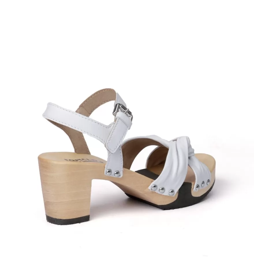 Sandals<SOFTCLIX Rike Nappa White (Hazelnut)