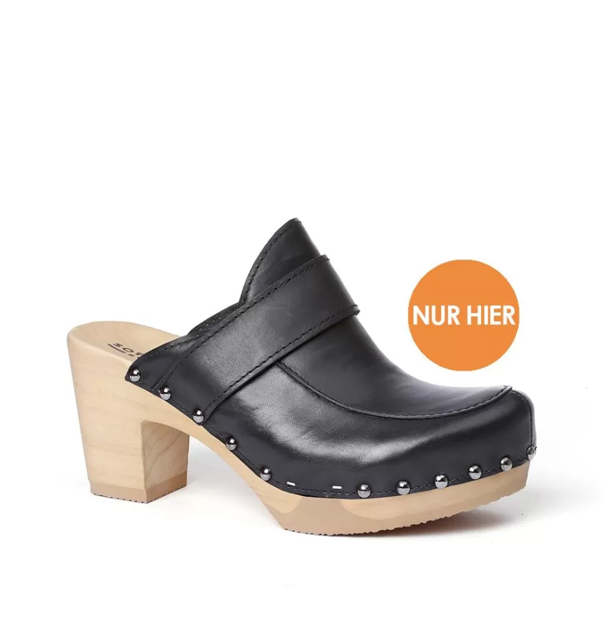 Clogs<SOFTCLIX Shelly Nappa Black (Nature)