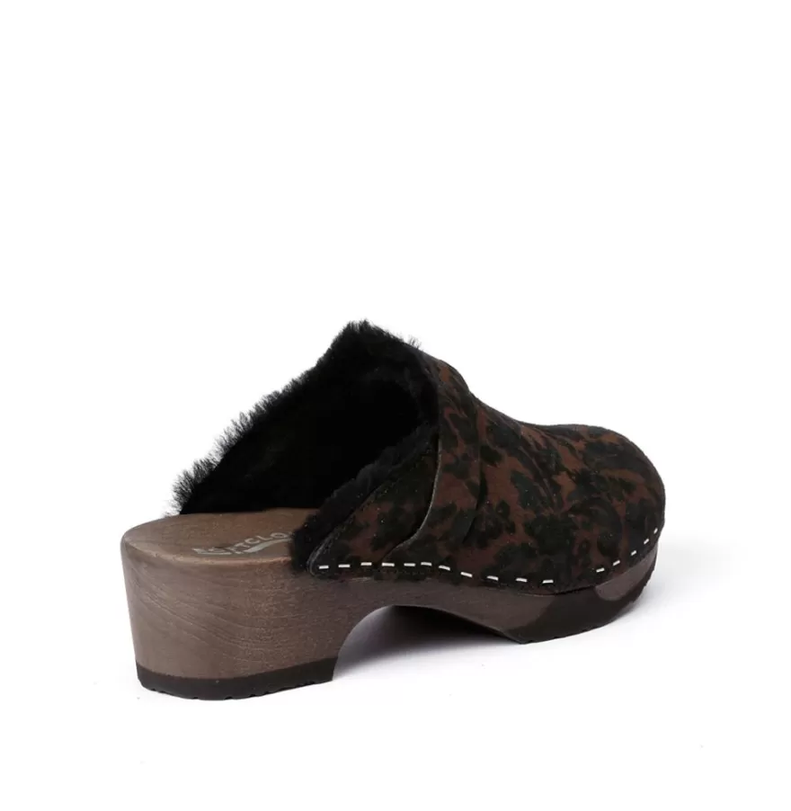 Clogs<SOFTCLIX Taira Brocade/Lambskin Black (Dark)