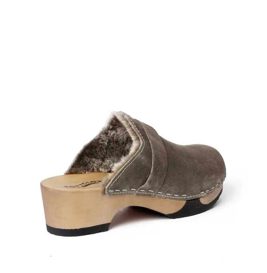 Clogs<SOFTCLIX Taira Cashmere/Ls Olive (Hazelnut)