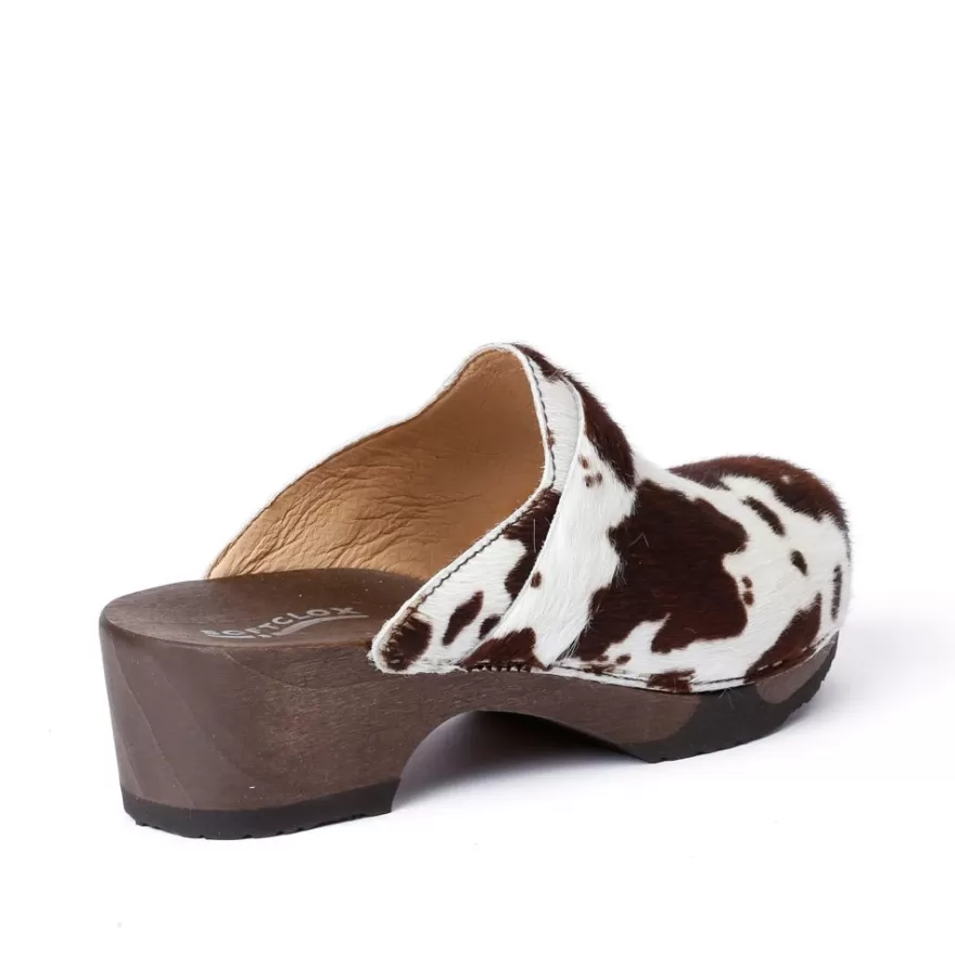 Clogs<SOFTCLIX Tamina Animalprint Cow (Dark)