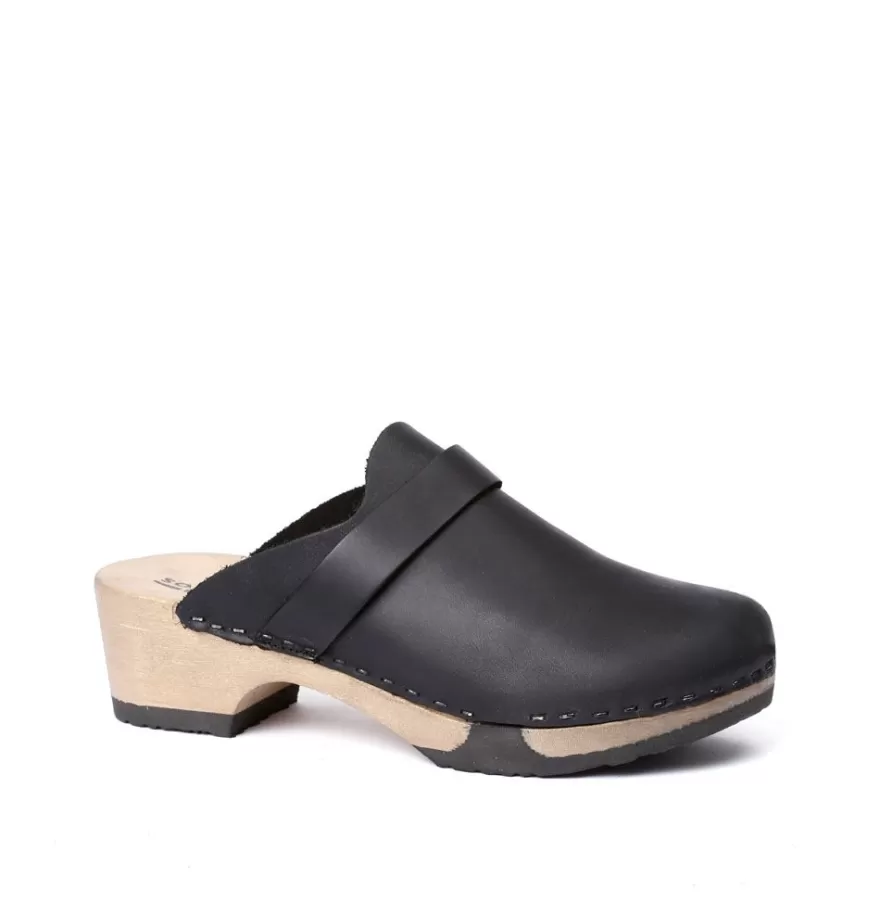 Clogs<SOFTCLIX Tamina Softnappa Black (Hazelnut)