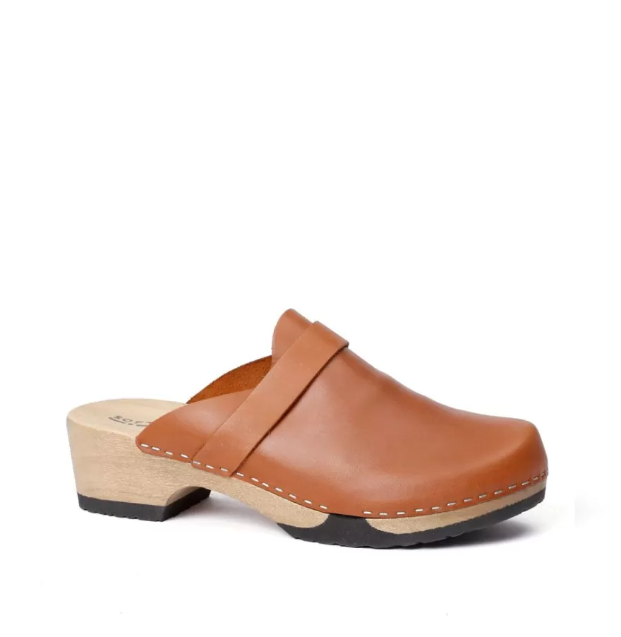 Clogs<SOFTCLIX Tamina Softnappa Cognac (Hazelnut)