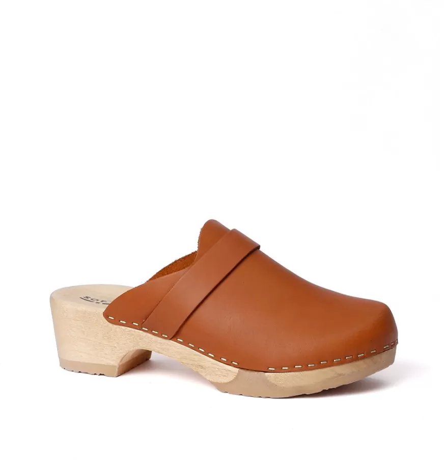 Clogs<SOFTCLIX Tamina Softnappa Cognac (Nature)