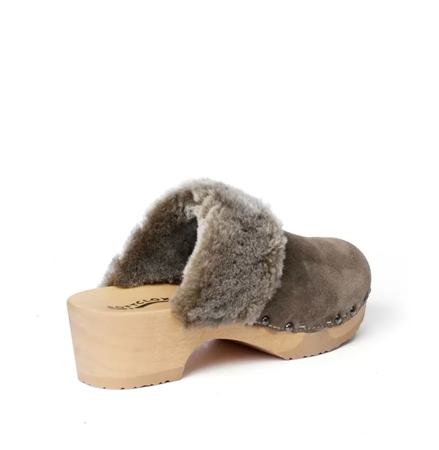 Clogs<SOFTCLIX Tizia Cashmere/Ls Olive (Nature)