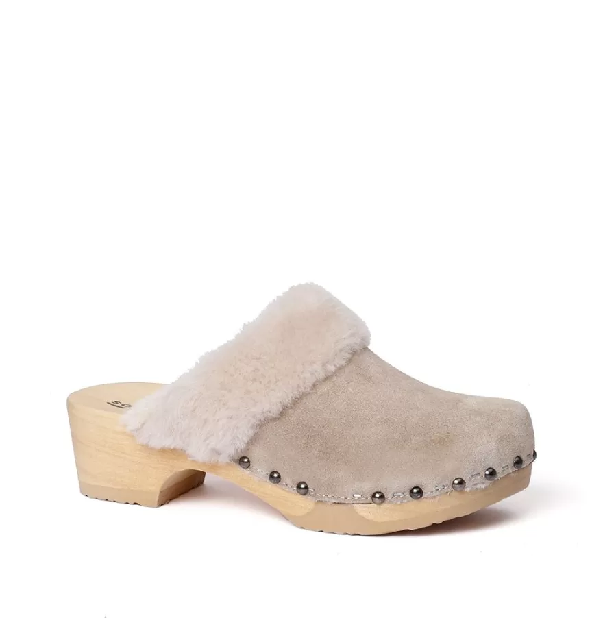 Clogs<SOFTCLIX Tizia Cashmere/Ls Taupe (Nature)